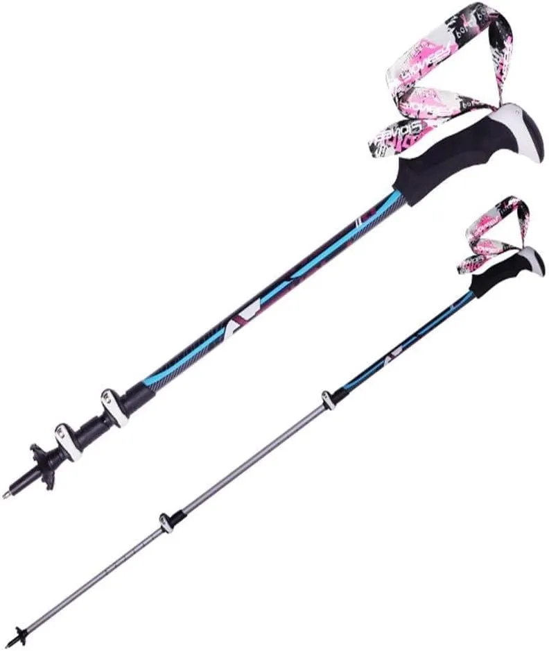 1 Pack Aluminum Trekking Pole – Lightweight Adjustable Hiking Stick with Quick Flip Lock, Grip, Padded Straps, and Tungsten Steel Tips for Hiking, Backpacking, Walking