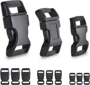 10pcs 5/8" Compass Whistle Buckle   60pcs 5/8, 1/2 and 3/8 Inch Paracord Buckles for Parachute Cord Bracelet