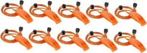 10x Emergency Whistle with Lanyard Practical Loud Lightweight with Back Clip Outdoor Safe Whistle for Mountain Climbing Kayak
