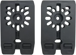 2-Pack 3'' MOLLE Adapter Clip Polymer Modular Panel Tactical Gear Attachment Clip for Vests, Taser,Backpacks, Holsters, Mag Pouches, (Mounting Hardware Included) Blac