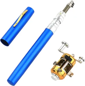 2025 Mini Fishing Rod New Pen Style Aluminum Alloy Pocket Size Fishing Pocket Telescoping Fishing Rod for Outdoor Fishing