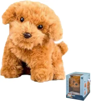 2025 Nicoo Realistic Robot Puppy - Interactive Ai Robotic Plush Toy Dog with Walking, Barking & Tail Wagging Moves, Lifelike Companion for Kids & Adults (Portable Gift)