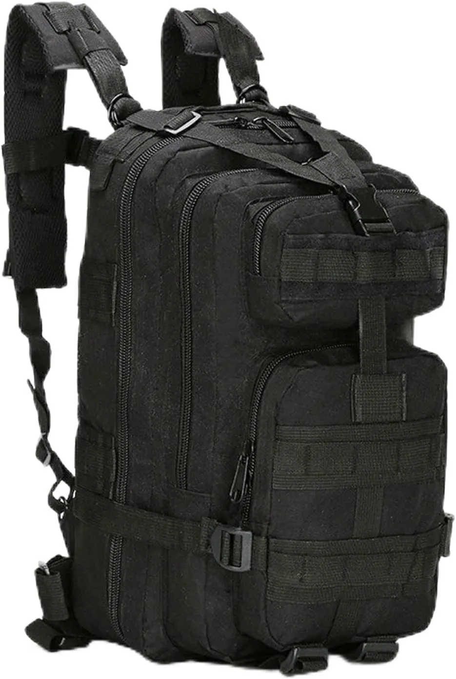 25L Tactical Backpack, Lightweight Military Outdoor Travel Bag, Men’s Camping & Climbing Sports Backpack (Black)
