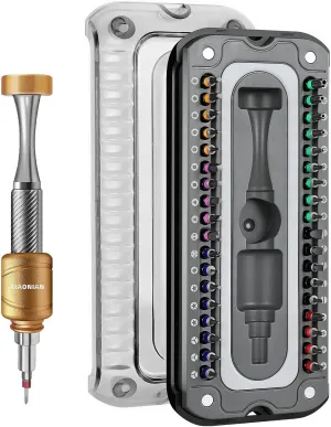 37 in 1 Precision Screwdriver Set XIAONIAN Mini Screwdriver,Small Screwdriver Set,Compact Micro Repair Tool Kit with Magnetic Tip 360°Spin,for DIY,Phones,Laptops,Watch,Eyeglasses,Small Appliances