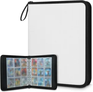 4 Pocket Card Binder, Colorful Butterfly 400 Pockets Collector Album with Zipper Trading Card Binder, Watercolor Butterfly Double Sided Pocket Collection Binder