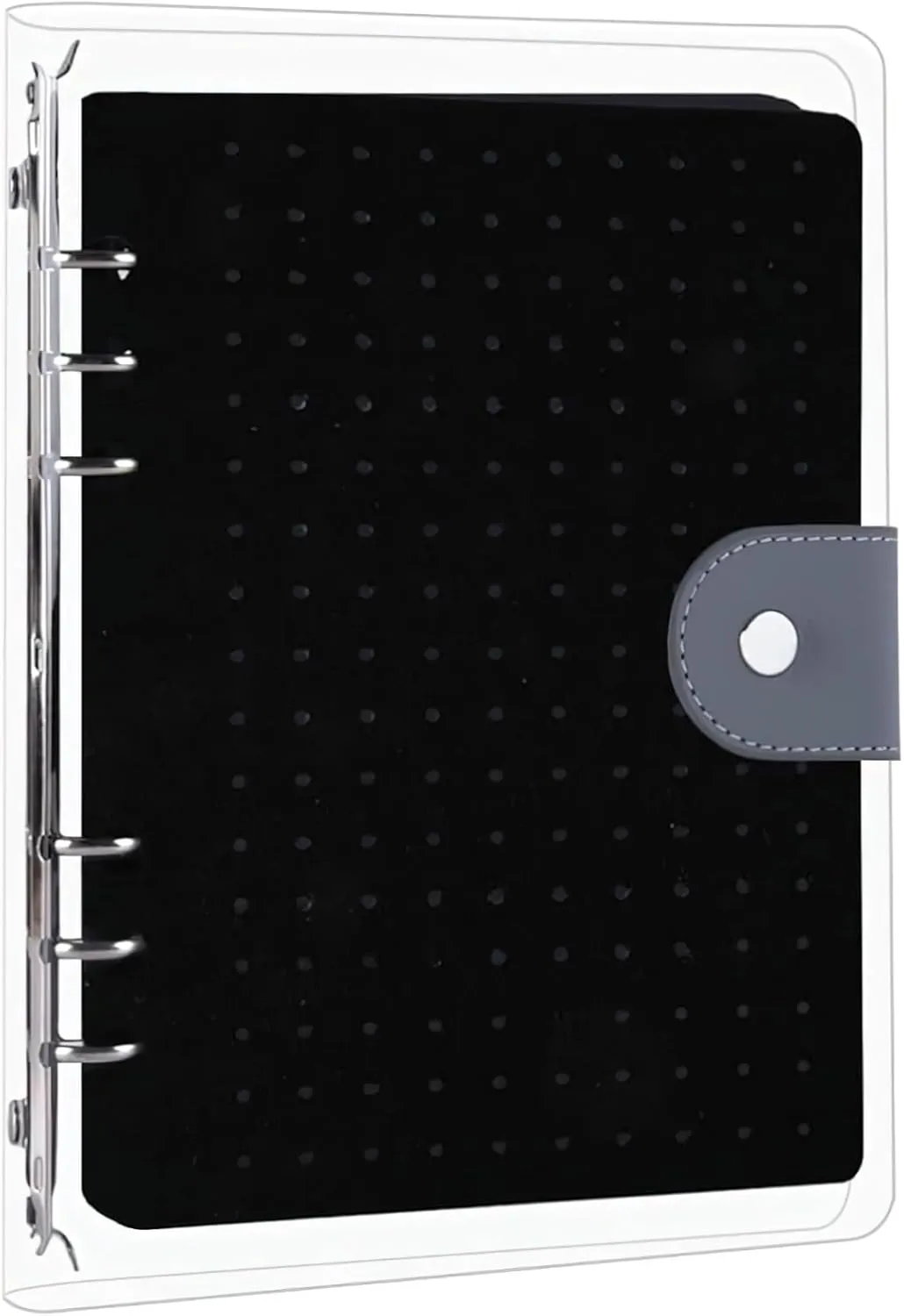 8-Page Felt Trading Pin Storage Book with 350 Pin Capacity, Zippered A5 Binder, Black Hard Shell, Transparent Sleeves, Ideal for Collectors