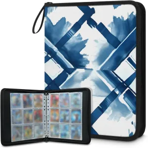 9 Pocket Card Binder, Colorful Spray 900 Pockets Collector Album with Zipper Trading Card Binder, Blurred Mandala Double Sided Pocket Collection Binder