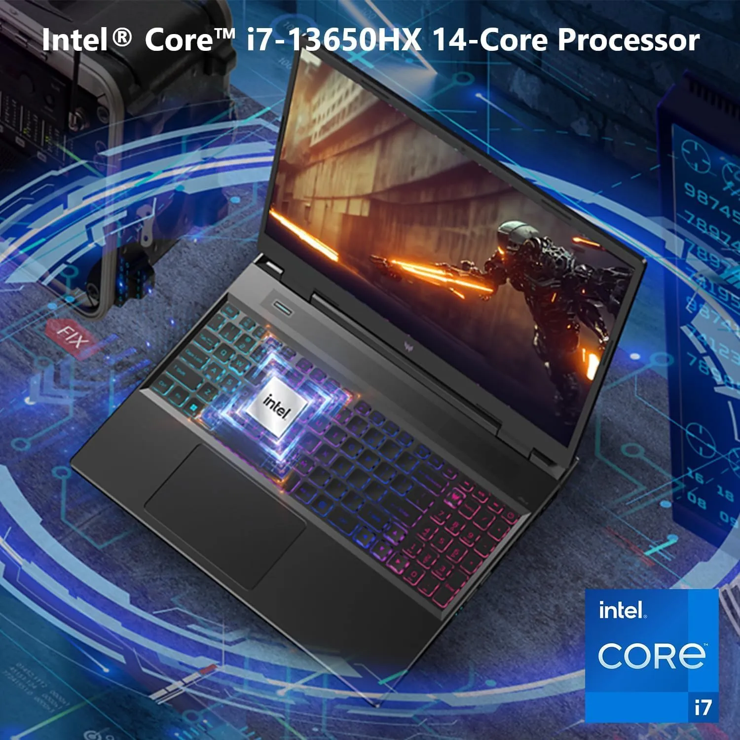 Acer Predator Helios 300 Neo 16 Gaming Laptop (16" FHD  165Hz, 13th Gen Core i7-13650HX, 64GB DDR5 RAM, 2TB SSD, NVIDIA GeForce RTX 4060 8GB) 4-zone RGB Backlit Keyboard, Webcam, Win11 Home, Black