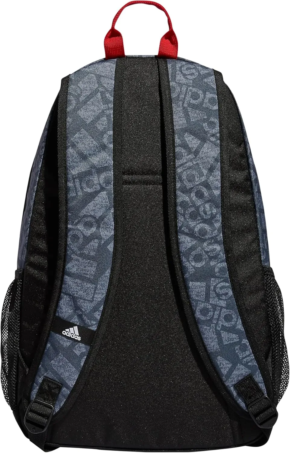 adidas Foundation Backpack for Laptop, Large Durable Athletic Gym Bag, ADI Collage Jersey Onix-Grey/Black/Vivid Red, One Size