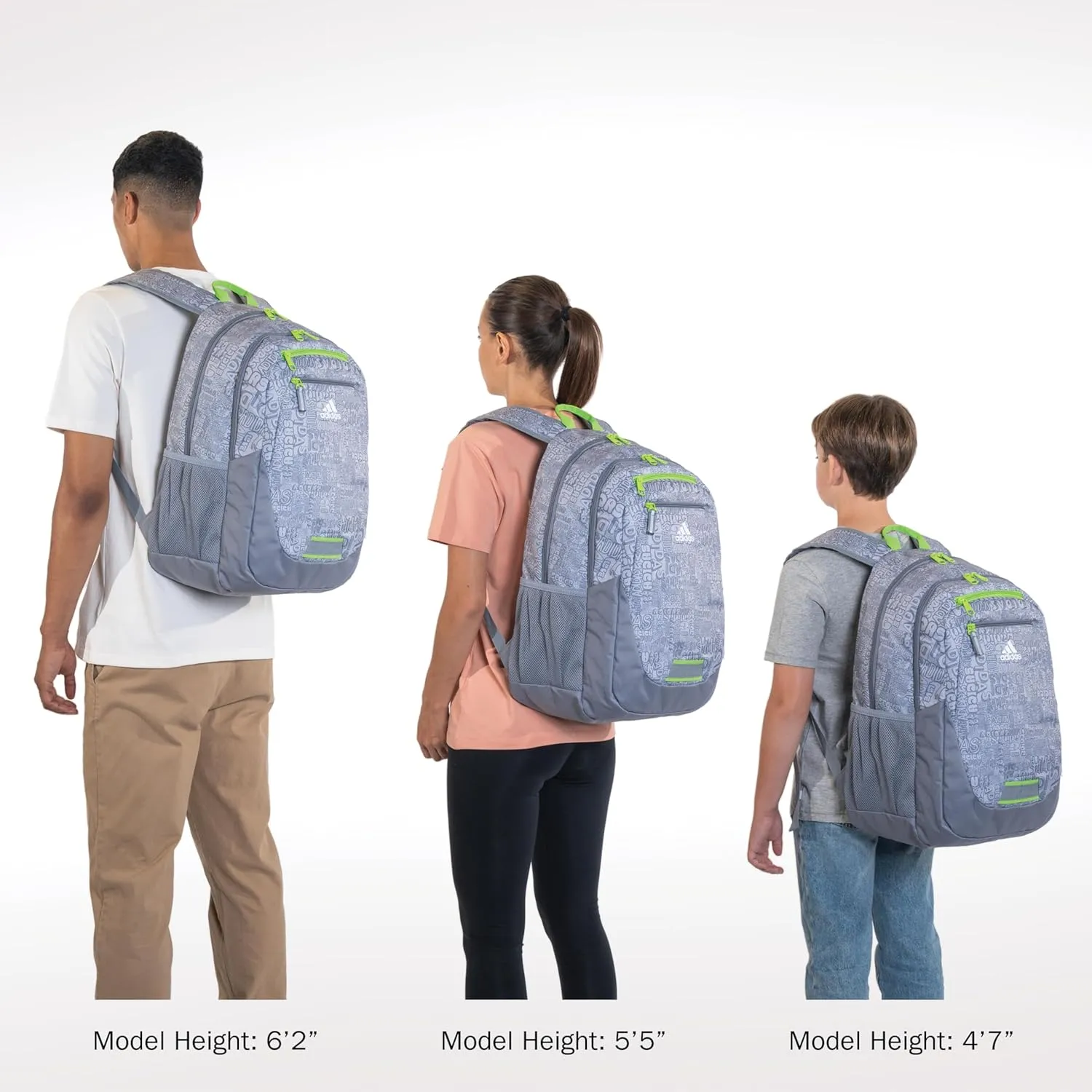 adidas Unisex Foundation Backpack for Laptop, Book Sleeve, Large Durable Athletic Gym Bag, Twill White/Pink Spark/Grey, One Size