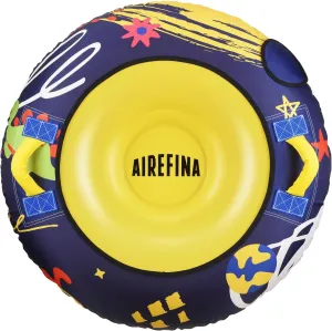 Airefina 47"/39" Inflatable Heavy Duty Snow Tube with Fabric Cover, Inflatable Snow Sled, Thickened Double Bottom with Nylon Handles, Cold Resistance PVC Toboggan Winter Outdoor Skiing
