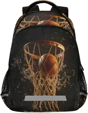 ALAZA A Basketball Ball Backpacks Travel Laptop Daypack School Book Bag for Men Women Teens Kids