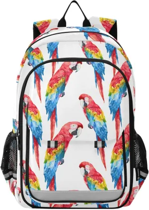 ALAZA Parrot Bird Laptop Backpack Purse for Women Men School Bag 17 Inch Bookbag Student Boys Girls Travel Casual Daypack