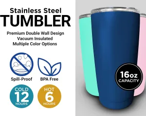 Alcorn State University Black Insulated Stainless Steel Tumbler Glossy brushed finish Officially Licensed Collegiate Product