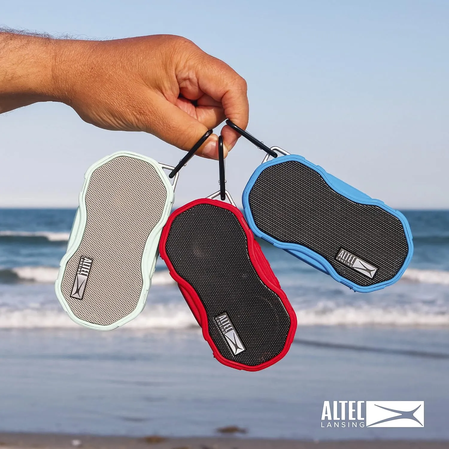 Altec Lansing Baby Boom XL - Waterproof Bluetooth Speaker, Wireless & Portable Speaker for Travel & Outdoor Use, Deep Bass & Loud Sound, 1 Pack, Blue