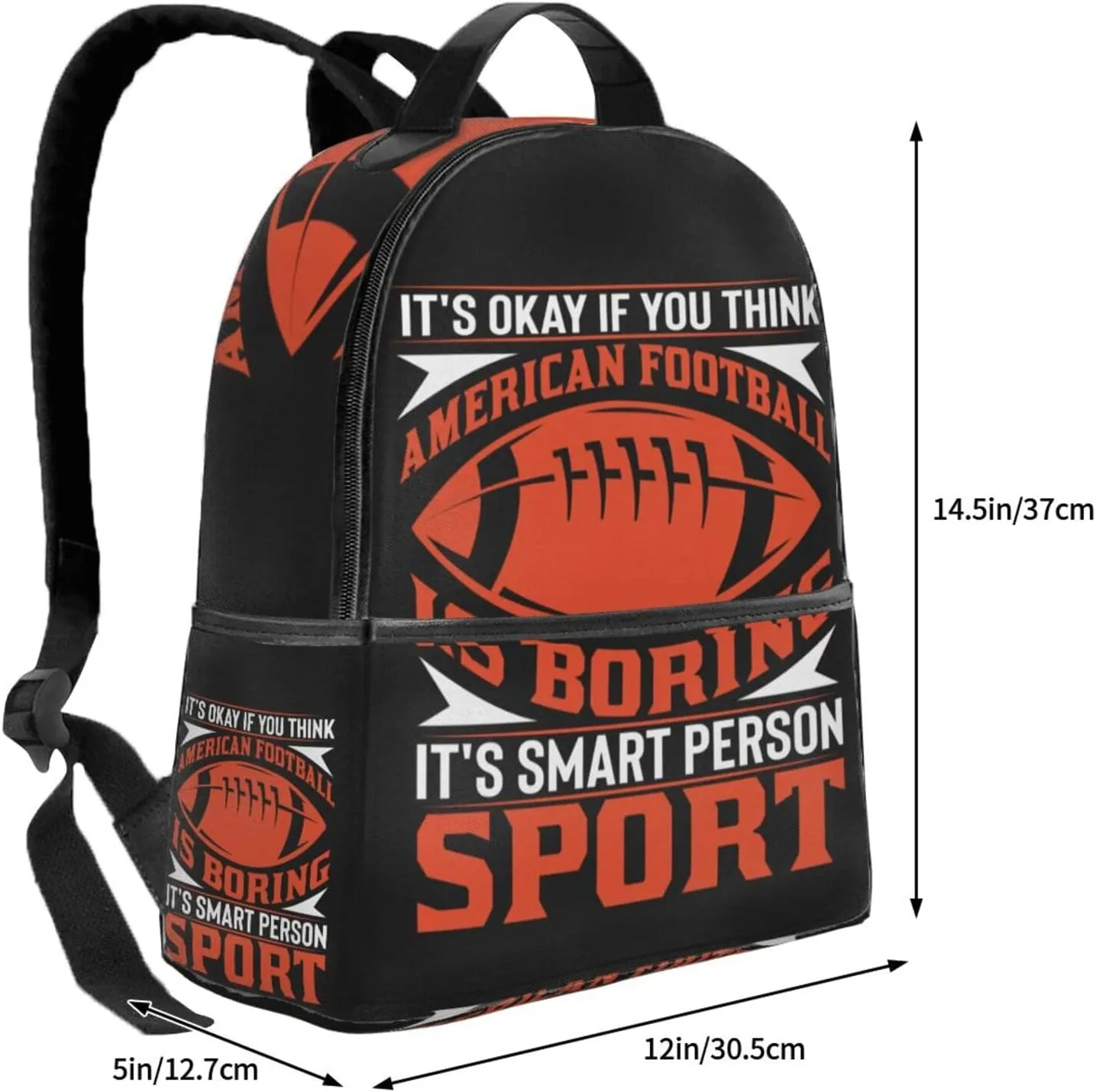 American Football Is Boring Backpack Lightweight Laptop Backpacks Casual Double Shoulder Backpack For Women Men Travel