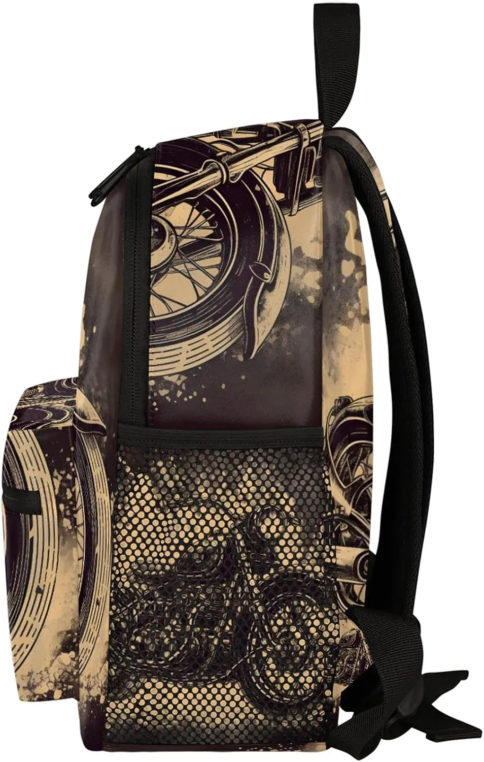 American Style Motorcycle Personalized Name Mini Backpack Waterproof Custom Casual Travel Small Backpacks with Zipper,12 Inch