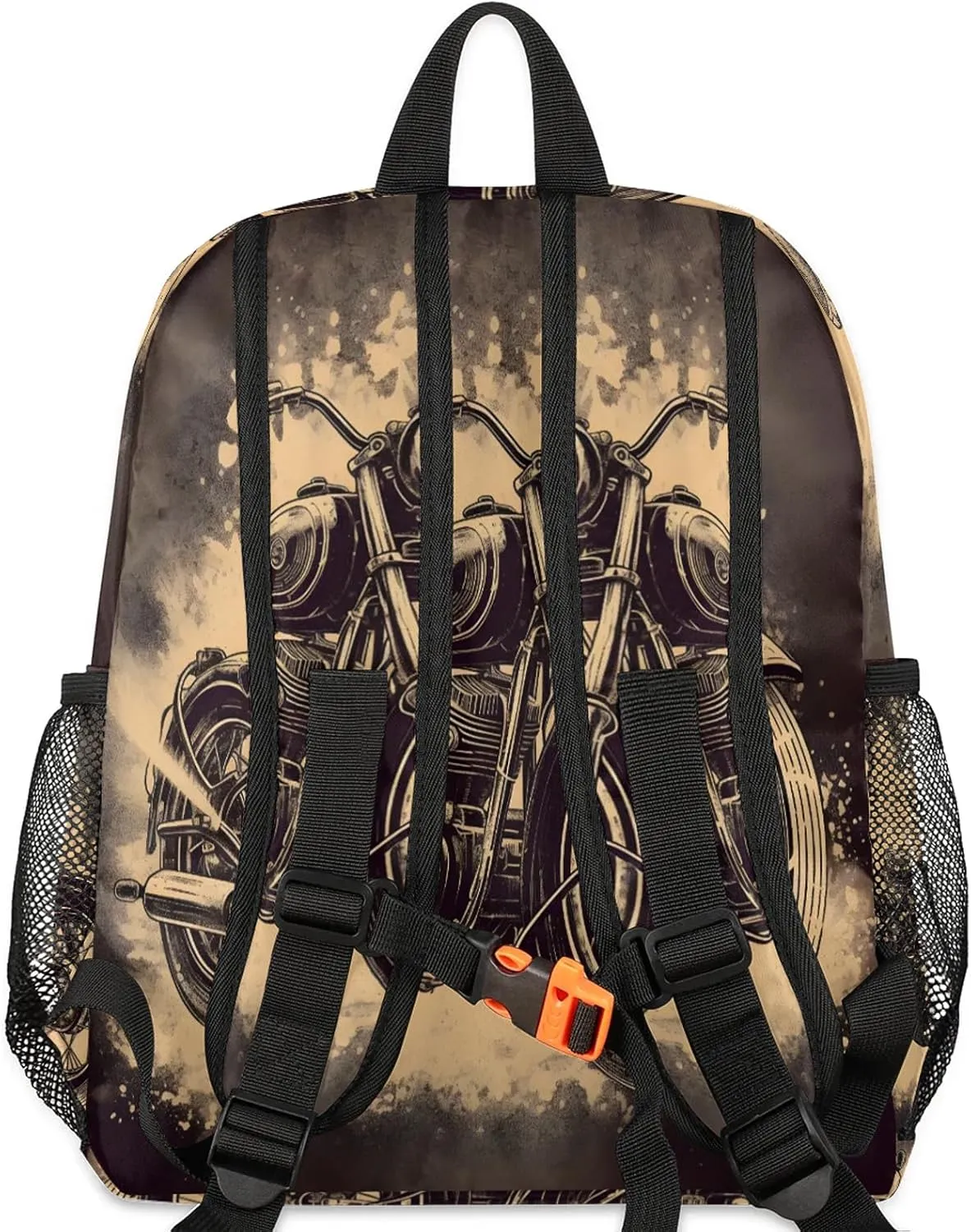 American Style Motorcycle Personalized Name Mini Backpack Waterproof Custom Casual Travel Small Backpacks with Zipper,12 Inch