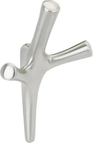 Amerock HBX37016G10 | Kodiak Triple Prong Decorative Wall Hook | Satin Nickel Hook for Coats, Hats, Backpacks, Bags | Hooks for Bathroom, Bedroom, Closet, Entryway, Laundry Room, Office
