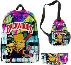 Anime Backpacks Casual Laptop Backpack Travel Bags for Men Women