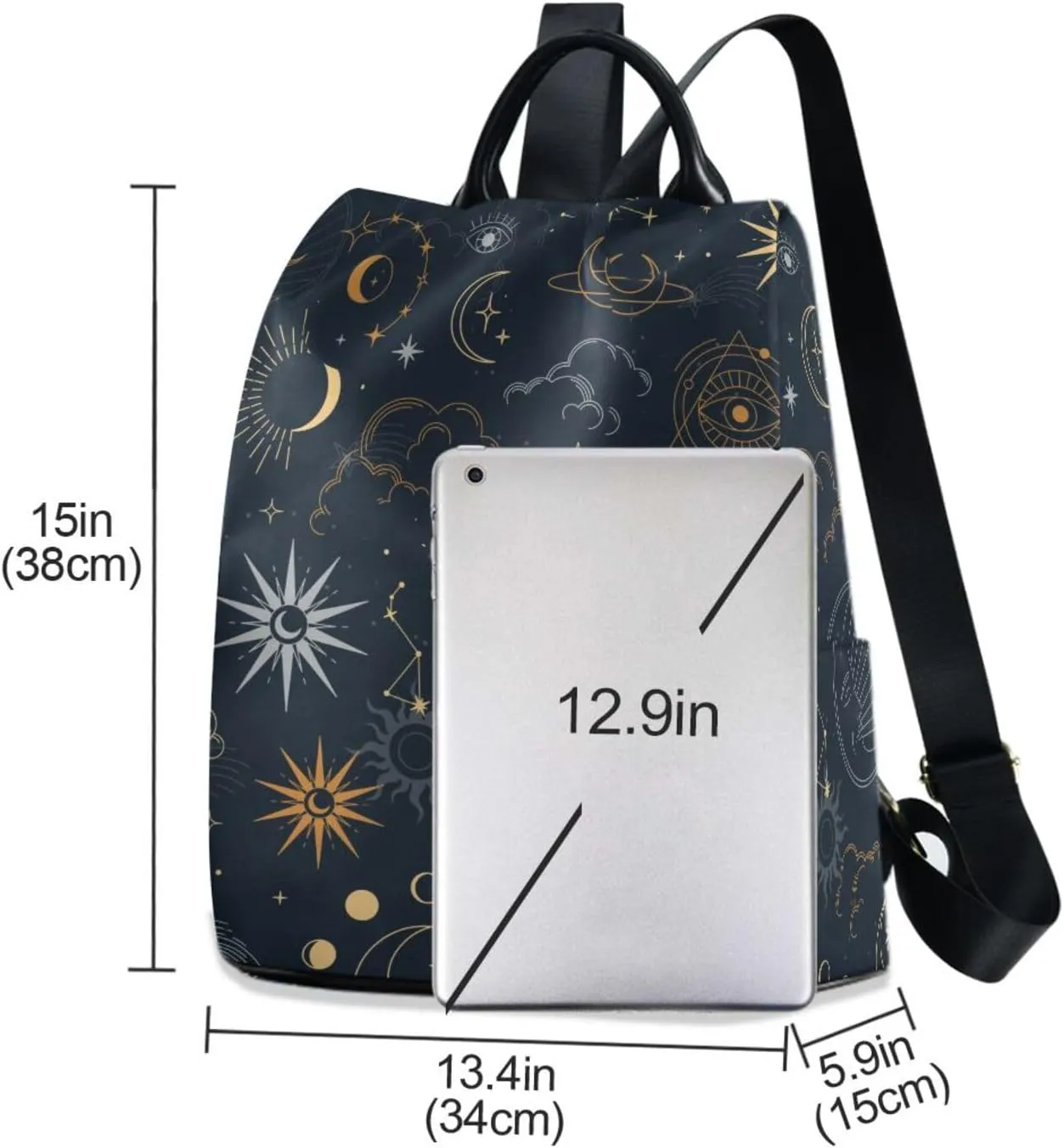 Anti-theft Backpack Purse BackPacks Handbags for Women Travel Rucksack Lightweight Shoulder Bags Starry Sky