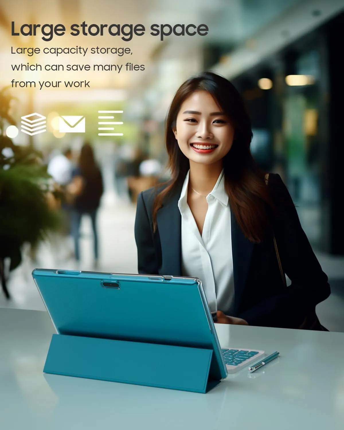 ATOZEE Tablet 2 in 1 Android 14 Tablet with Keyboard 10 inch Tabletas, Include Mouse Stylus Pen Case, 6000mAh 6GB 32GB ROM 1TB Expandable Tableta, 2MP 8MP Dual Camera, WiFi-6 BT Tablets PC.