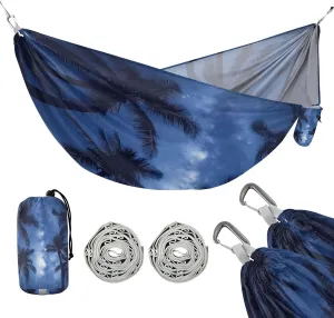 ATTX Coconut Trees Starry Sky Camping Hammock - Lightweight & Portable Hammocks, Heavy Duty 330lbs Capacity for Indoor, Hiking, Backpacking, Travel, Backyard, Beach#27