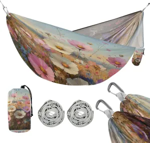 ATTX Floral Landscapes Camping Hammock - Lightweight & Portable Hammocks, Heavy Duty 330lbs Capacity for Indoor, Hiking, Backpacking, Travel, Backyard, Beach#22