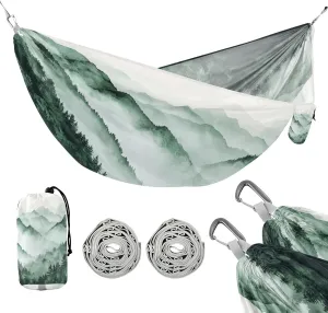 ATTX Green Mountains Camping Hammock - Lightweight & Portable Hammocks, Heavy Duty 330lbs Capacity for Indoor, Hiking, Backpacking, Travel, Backyard, Beach#551