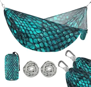 ATTX Python Skin Pattern Camping Hammock - Lightweight & Portable Hammocks, Heavy Duty 330lbs Capacity for Indoor, Hiking, Backpacking, Travel, Backyard, Beach#477