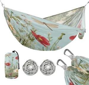ATTX Retro Wildflowers Camping Hammock - Lightweight & Portable Hammocks, Heavy Duty 330lbs Capacity for Indoor, Hiking, Backpacking, Travel, Backyard, Beach#313