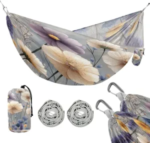 ATTX Spring Flowers Camping Hammock - Lightweight & Portable Hammocks, Heavy Duty 330lbs Capacity for Indoor, Hiking, Backpacking, Travel, Backyard, Beach#482