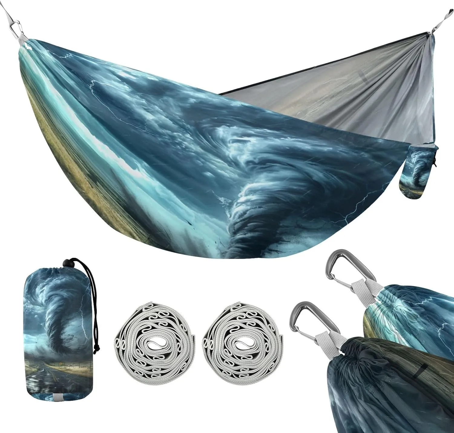 ATTX Tornado Camping Hammock - Lightweight & Portable Hammocks, Heavy Duty 330lbs Capacity for Indoor, Hiking, Backpacking, Travel, Backyard, Beach#172
