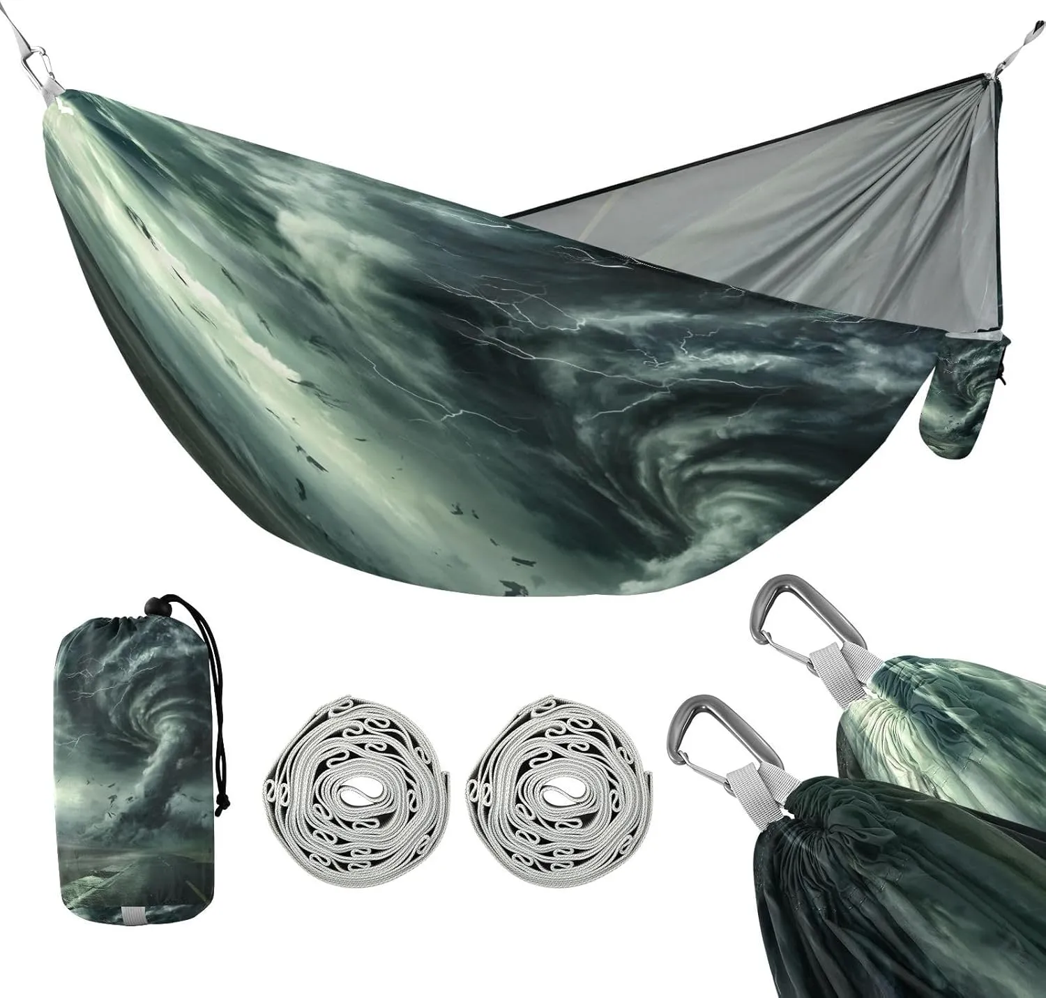 ATTX Tornado Camping Hammock - Lightweight & Portable Hammocks, Heavy Duty 330lbs Capacity for Indoor, Hiking, Backpacking, Travel, Backyard, Beach#174