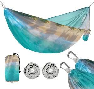 ATTX Tropical Beach Camping Hammock - Lightweight & Portable Hammocks, Heavy Duty 330lbs Capacity for Indoor, Hiking, Backpacking, Travel, Backyard, Beach#67