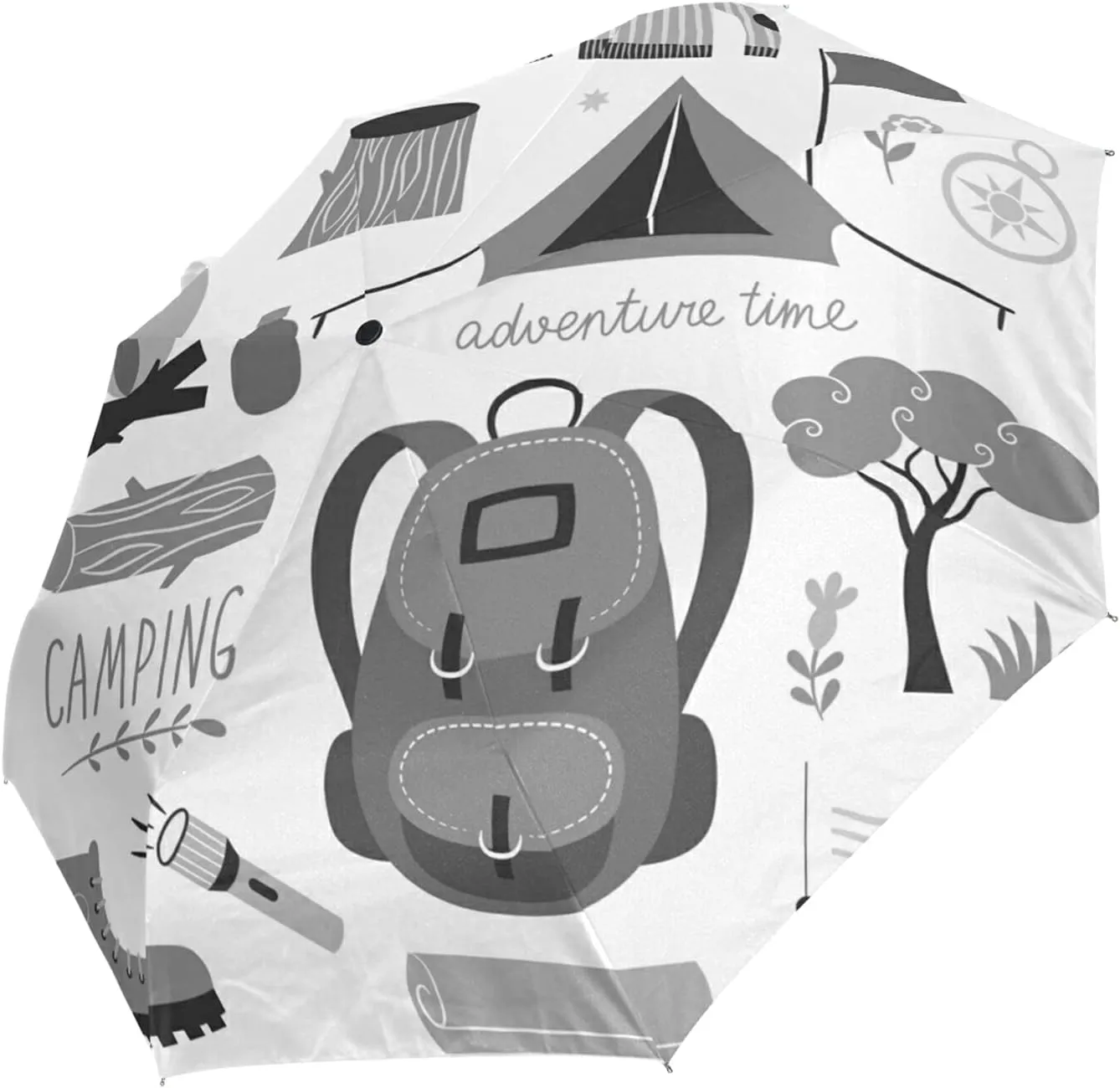Automatic Folding Umbrella, Portable Strong Travel Rain Umbrella, Auto Open/Close Lightweight Compact Sun Anti-UV Parasol