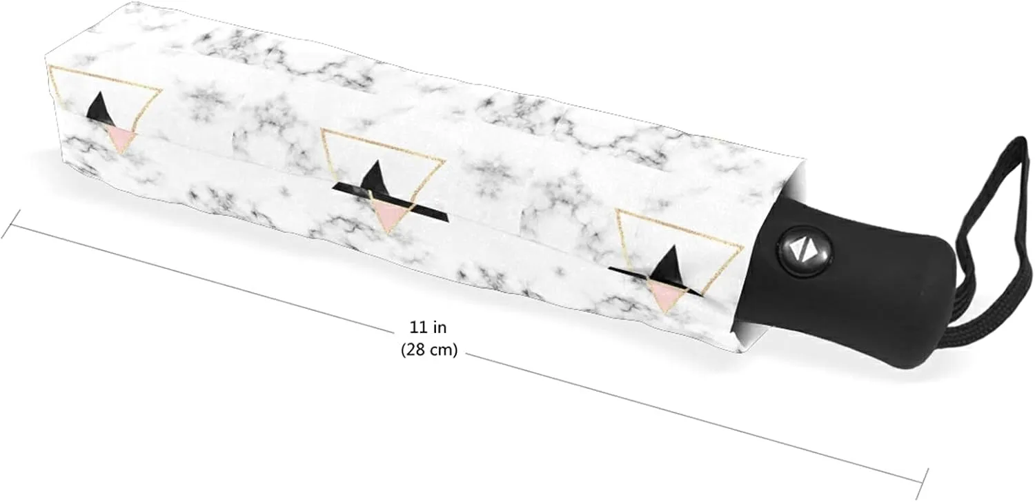 Automatic Folding Umbrella, Portable Strong Travel Rain Umbrella, Auto Open/Close Lightweight Compact Sun Anti-UV Parasol