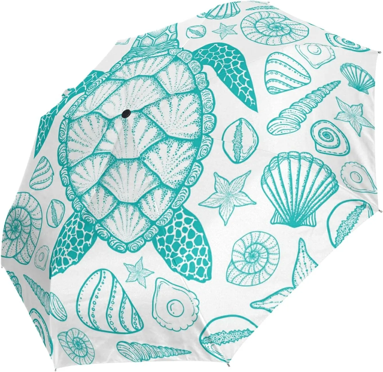 Automatic Folding Umbrella, Portable Strong Travel Rain Umbrella, Auto Open/Close Lightweight Compact Sun Anti-UV Parasol