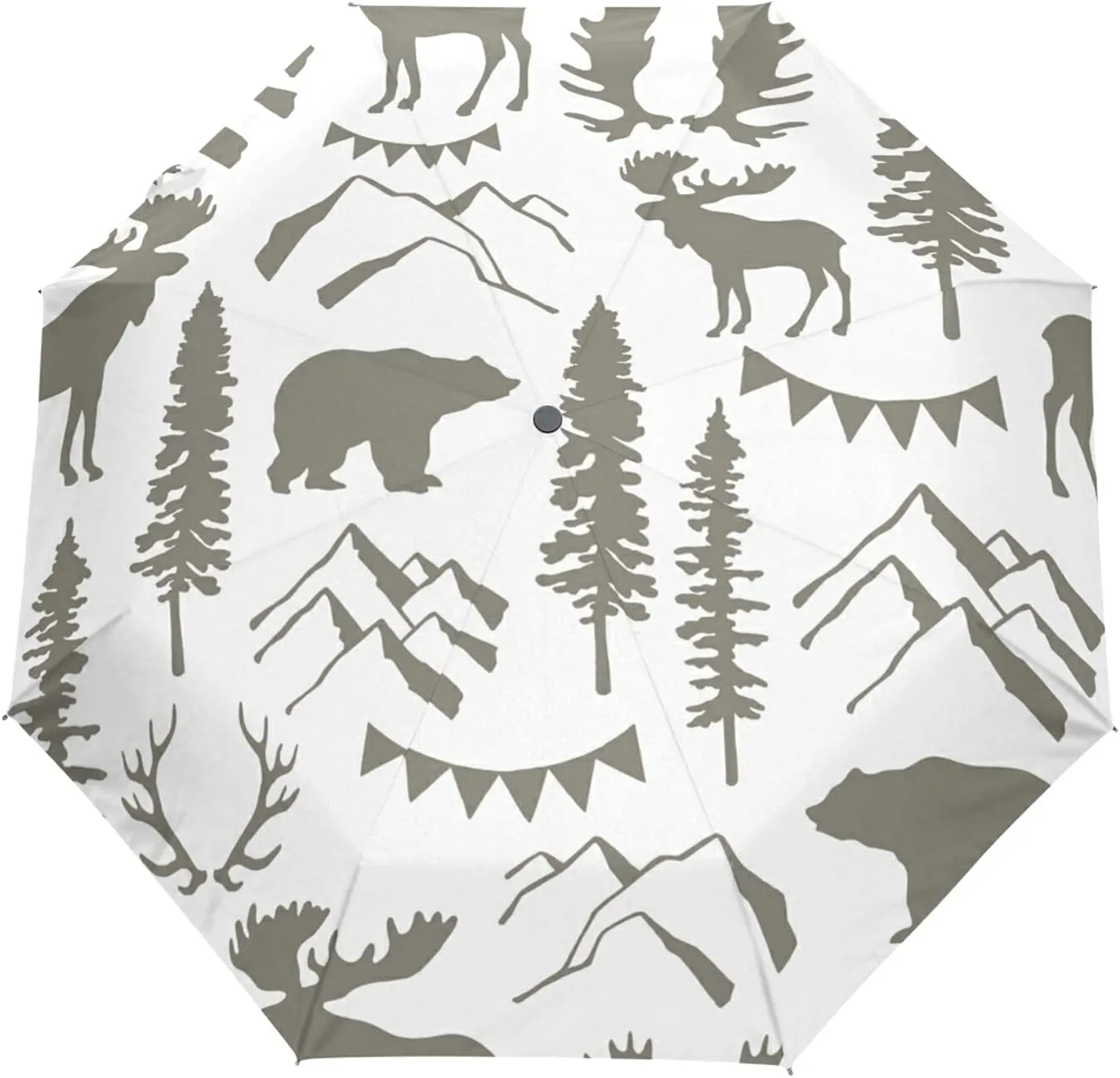 Automatic Folding Umbrella, Portable Strong Travel Rain Umbrella, Auto Open/Close Lightweight Compact Sun Anti-UV Parasol