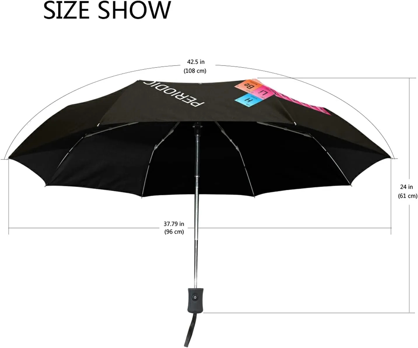 Automatic Folding Umbrella, Portable Strong Travel Rain Umbrella, Auto Open/Close Lightweight Compact Sun Anti-UV Parasol
