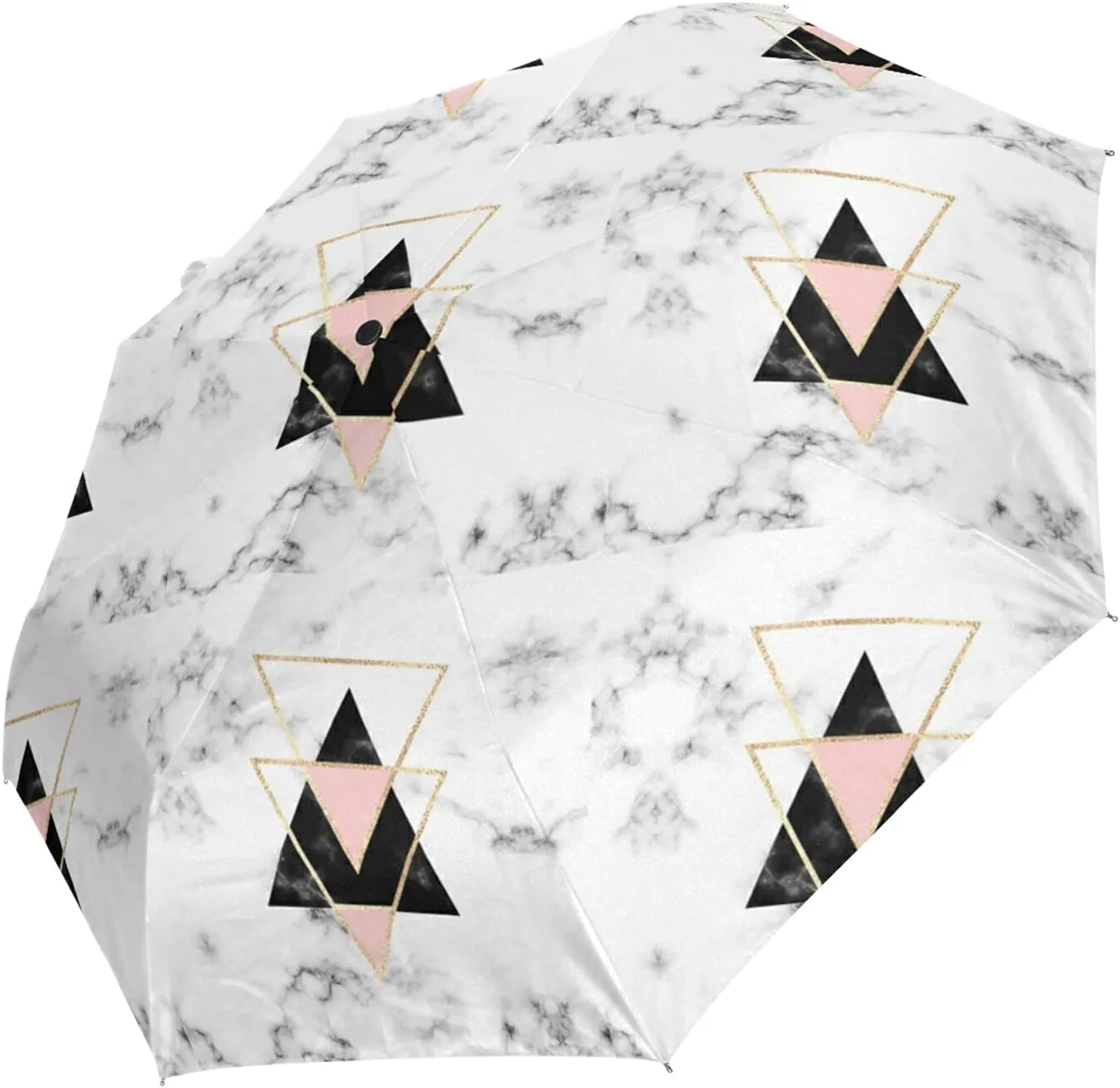 Automatic Folding Umbrella, Portable Strong Travel Rain Umbrella, Auto Open/Close Lightweight Compact Sun Anti-UV Parasol