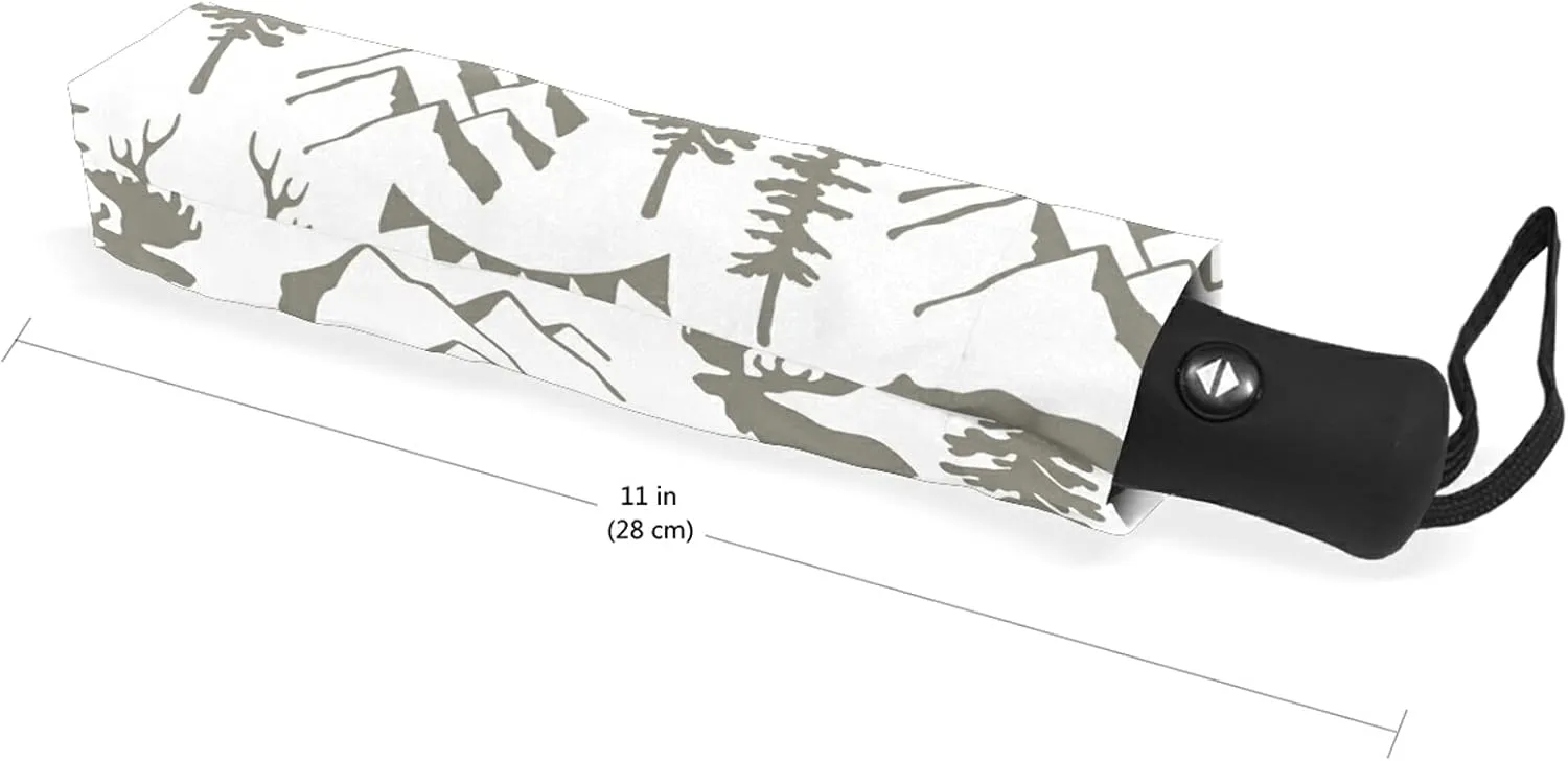 Automatic Folding Umbrella, Portable Strong Travel Rain Umbrella, Auto Open/Close Lightweight Compact Sun Anti-UV Parasol