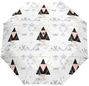 Automatic Folding Umbrella, Portable Strong Travel Rain Umbrella, Auto Open/Close Lightweight Compact Sun Anti-UV Parasol
