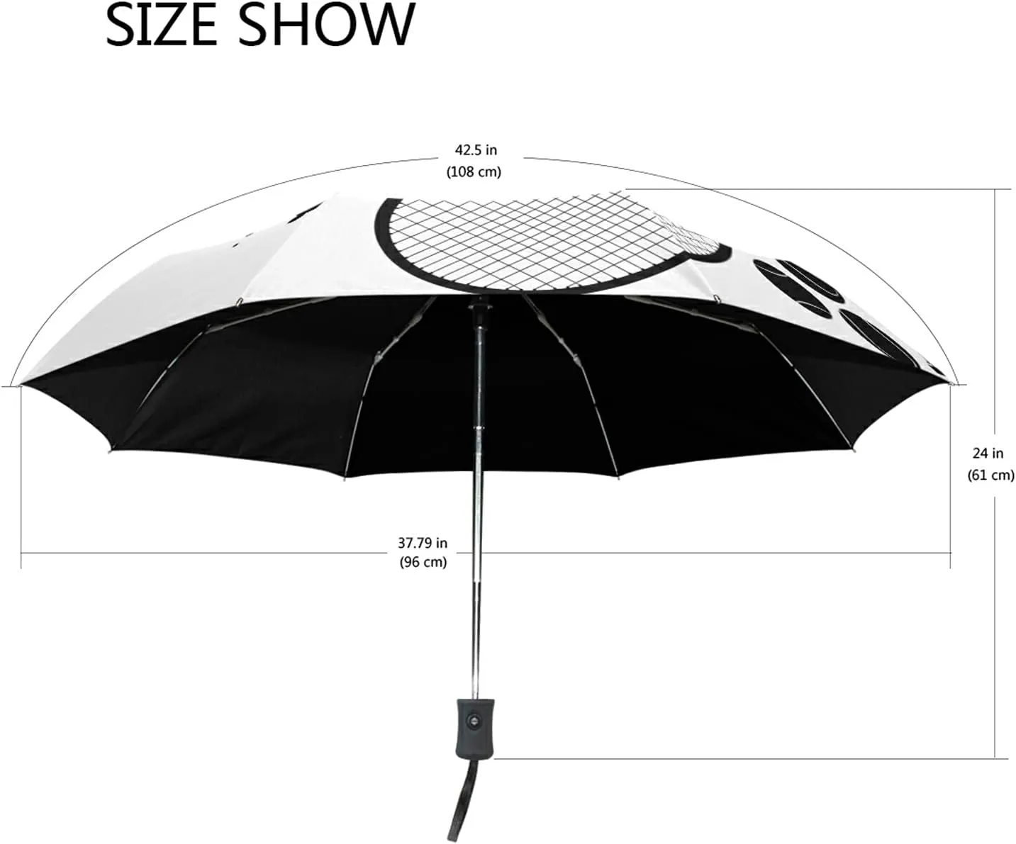 Automatic Folding Umbrella, Portable Strong Travel Rain Umbrella, Auto Open/Close Lightweight Compact Sun Anti-UV Parasol