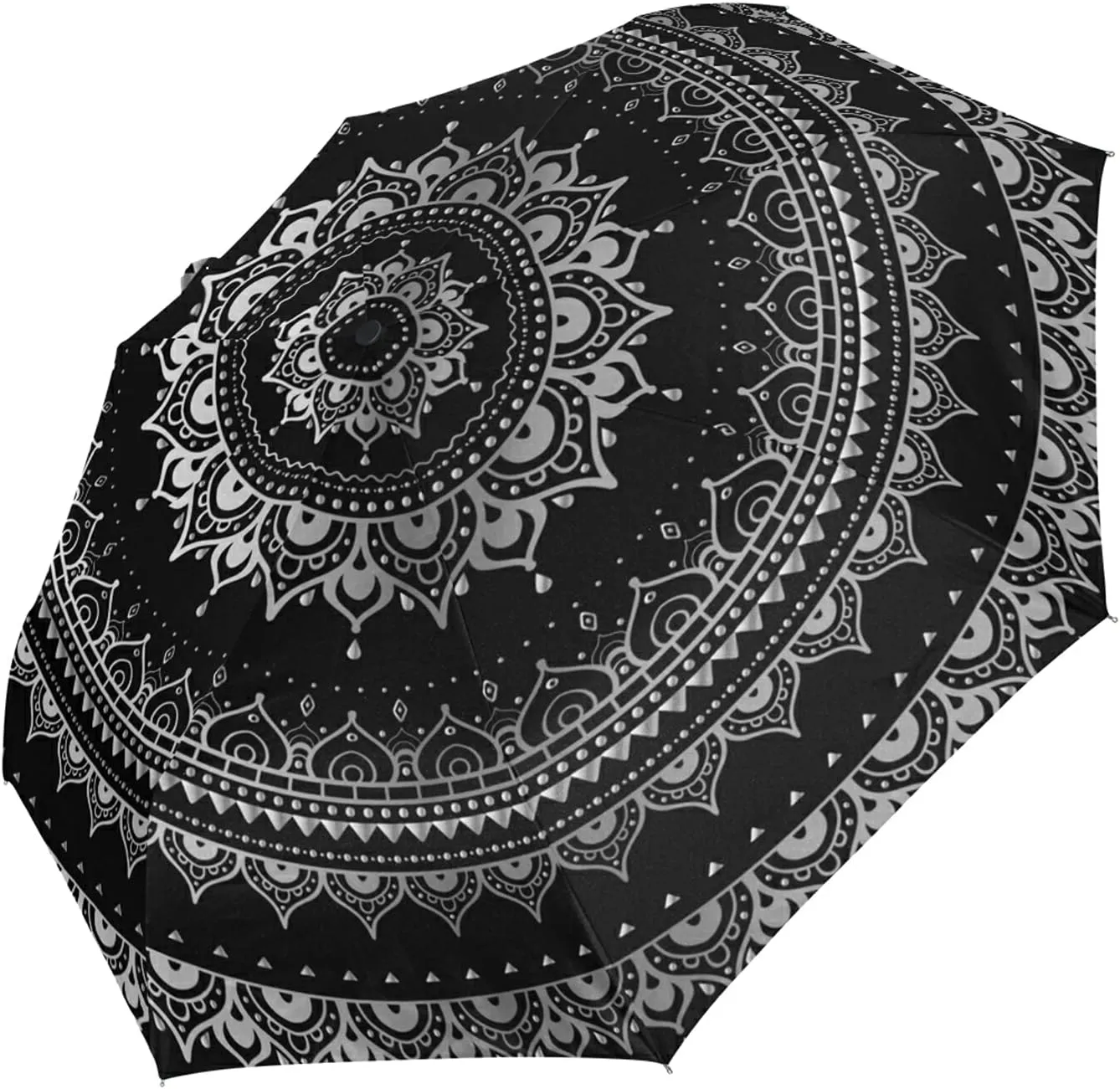 Automatic Folding Umbrella, Portable Strong Travel Rain Umbrella, Auto Open/Close Lightweight Compact Sun Anti-UV Parasol