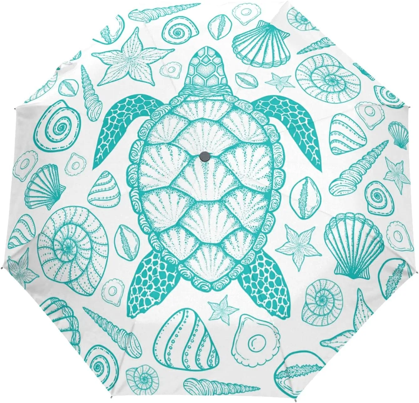 Automatic Folding Umbrella, Portable Strong Travel Rain Umbrella, Auto Open/Close Lightweight Compact Sun Anti-UV Parasol