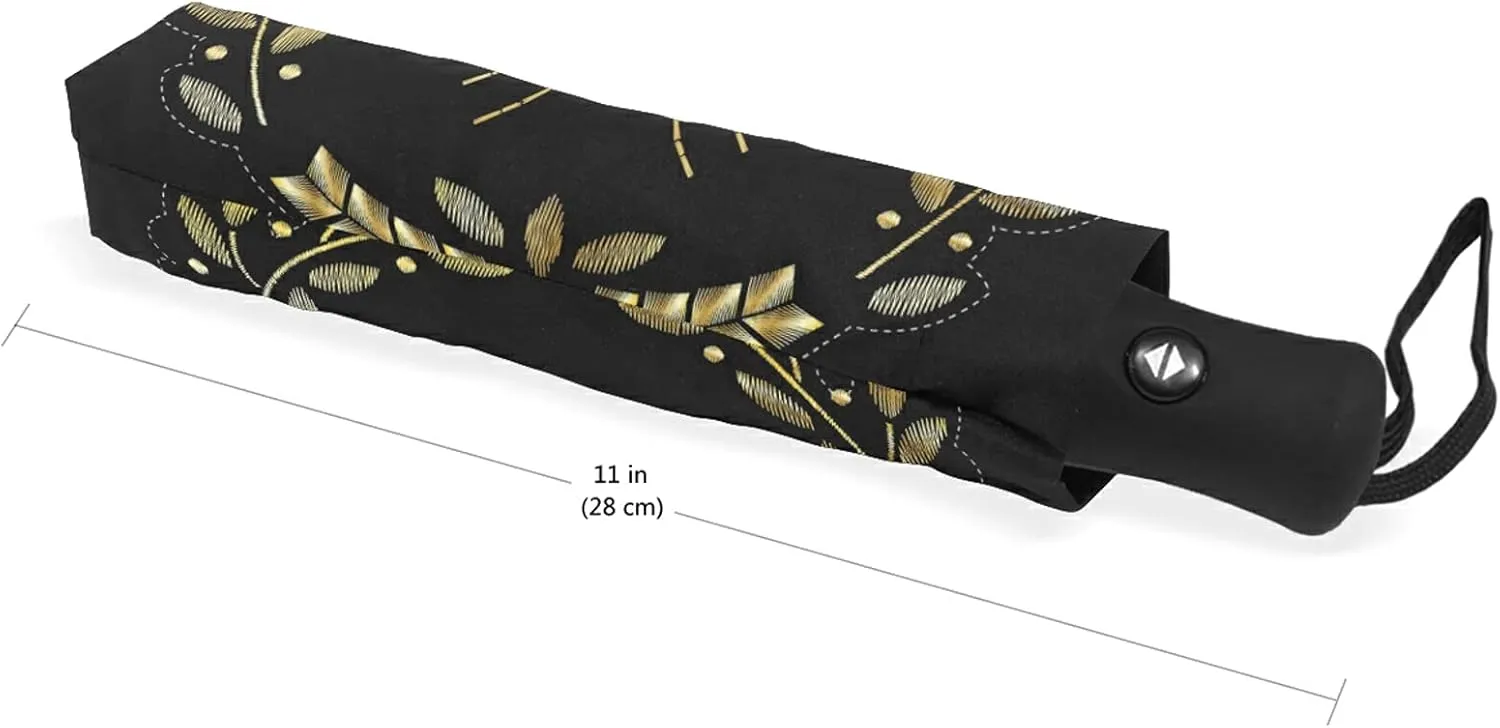 Automatic Folding Umbrella, Portable Strong Travel Rain Umbrella, Auto Open/Close Lightweight Compact Sun Anti-UV Parasol