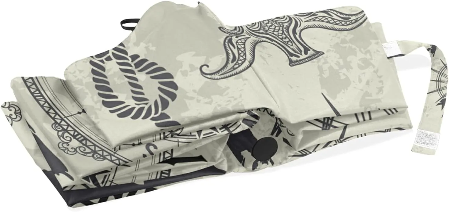 Automatic Folding Umbrella, Portable Strong Travel Rain Umbrella, Auto Open/Close Lightweight Compact Sun Anti-UV Parasol