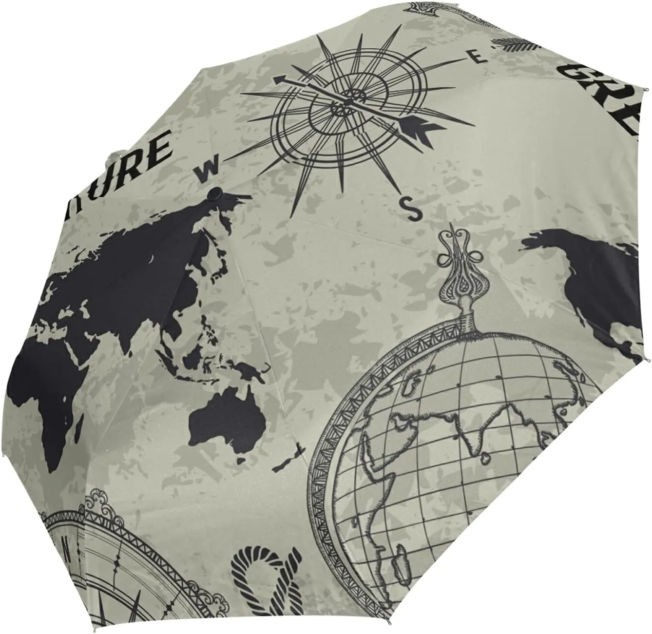 Automatic Folding Umbrella, Portable Strong Travel Rain Umbrella, Auto Open/Close Lightweight Compact Sun Anti-UV Parasol