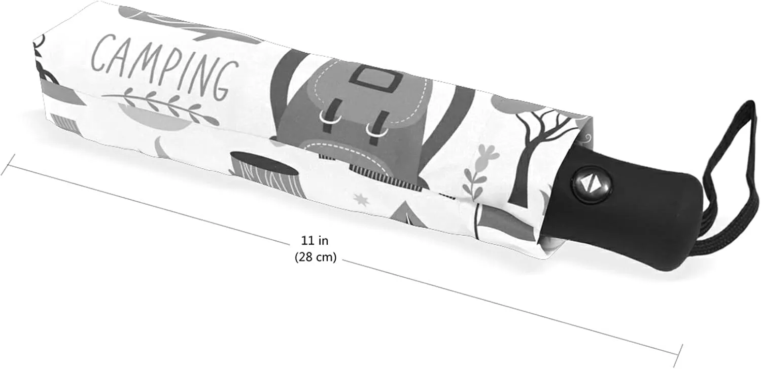 Automatic Folding Umbrella, Portable Strong Travel Rain Umbrella, Auto Open/Close Lightweight Compact Sun Anti-UV Parasol